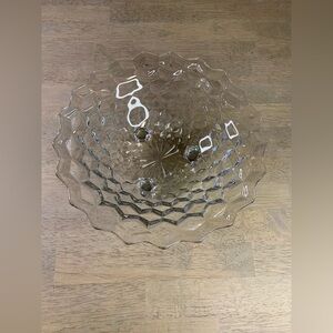 Vintage‎ Fostoria American Cubist Footed Bowl EUC